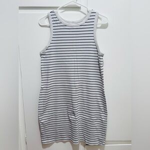 A New Day Black and White Bodycon Striped Dress